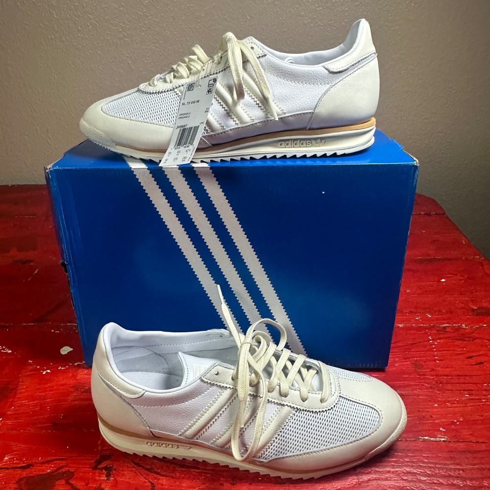Adidas SL 72 OG W Women Size 10 White Leather Mesh Sneakers‎ New With Box